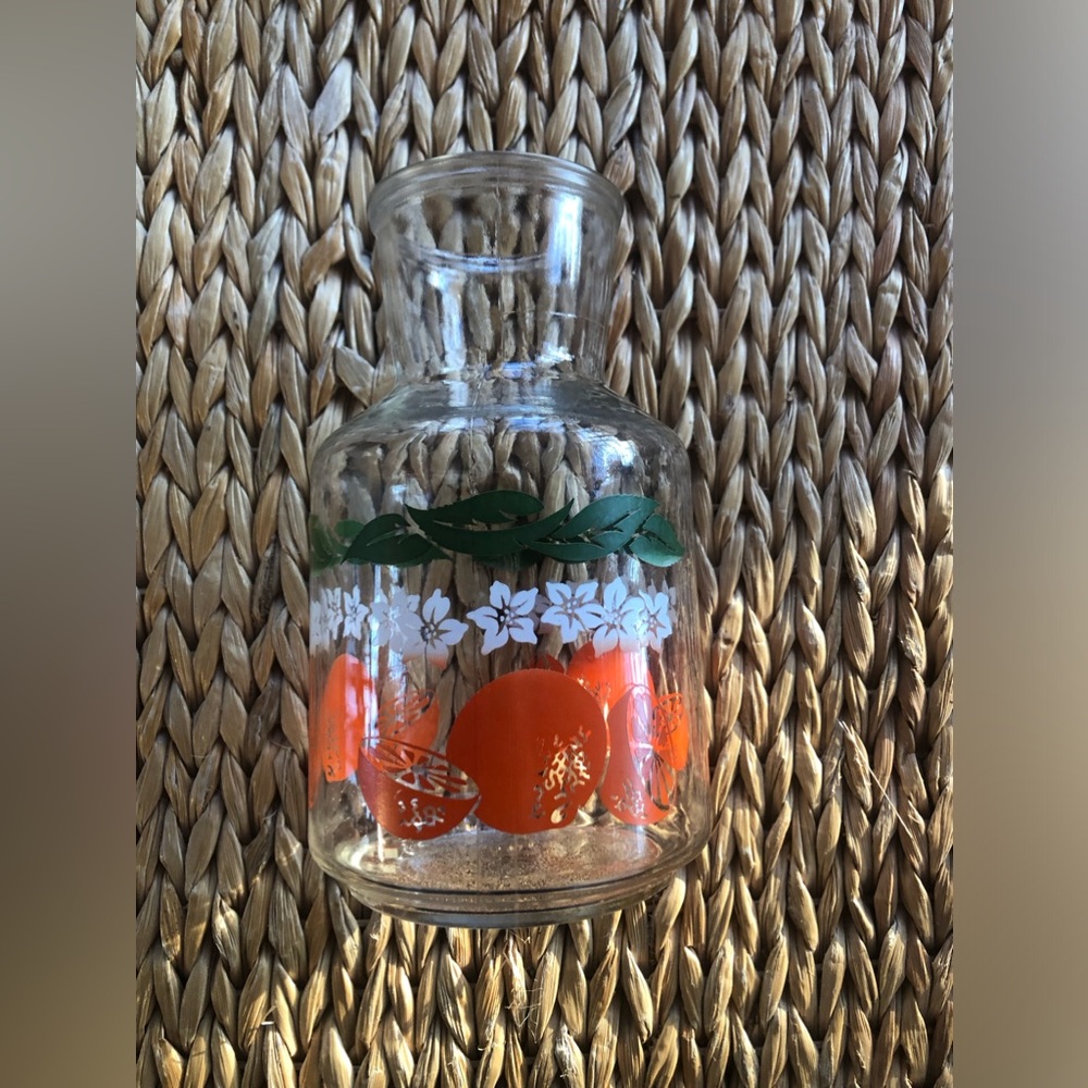 Vintage Anchor Hocking Orange Juice Carafe 1960’s 1 qt